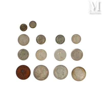an image of a bunch of coins sitting on top of a white surface