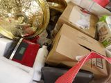 a pile of items that are sitting on a table