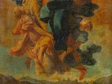 an image of a painting of a man riding on a horse