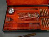 a box with a set of silverware in it on a table