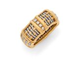 une bague composée d'un diamant et d'un anneau en or 18 carats