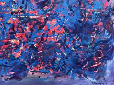 Lucien CROCHEPEYRE (1928-2003) "Composition" circa - 1960, H…