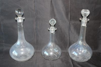 3 Carafes en verre