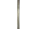 a silver spoon with a spoon handle on a white background