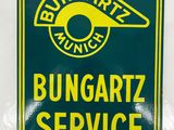bungaritzz service sign on a white background with a yellow border