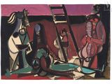 une image d'un tableau représentant un homme et une femme avec des guitares
