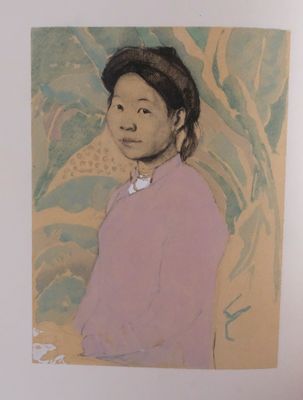 portrait of a woman in a pink sweater and hat