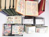 many different types of stamps on the pages of a book
