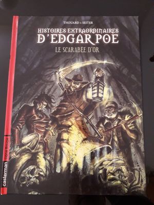 la couverture d'un livre sur laquelle figure l'image d'un squelette à cheval