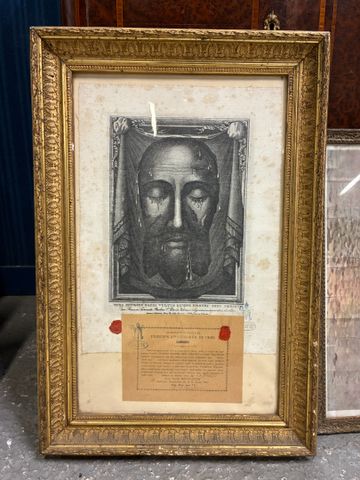 « Relique » Sainte face au voile de Véronique. Edition gravée sur...