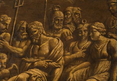 ECOLE DU XVIIème SIECLE Scène tirée de la Mythologie et de l…
