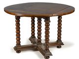 une image représentant une table ronde en bois avec un piètement en bois