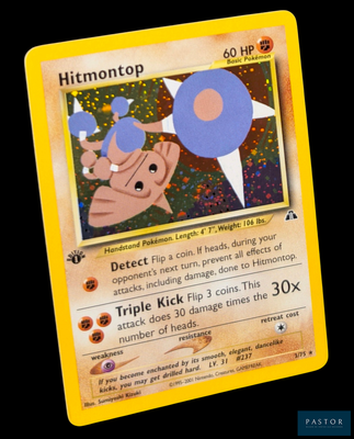 une carte sur laquelle figure l'image d'un personnage de Pokémon