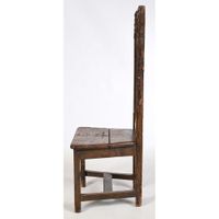 CHAISE GOTHIQUE en chêne avec un joli dossier sculpté. (photo 4)