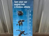 a close up of a sign on the side of a building