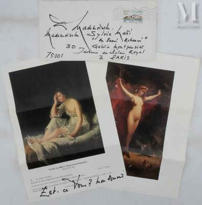 MATHIEU Georges (1921-2012) Lettre manuscrite, 1985