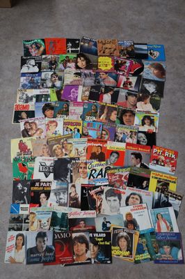 LOT DE VINYLES 45 TOURS Thématique : Variété française
