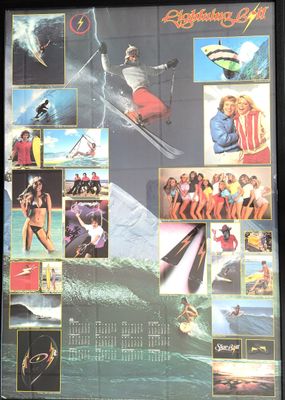 LIGHTNING BOLT Calendrier de 1981 98 x 67 cm