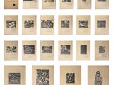une image représentant une série de douze photographies en noir et blanc de personnes