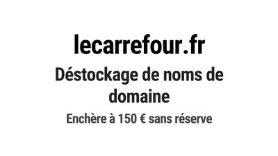 Nom de domaine lecarrefour.fr. Catégorie: Services aux entre…