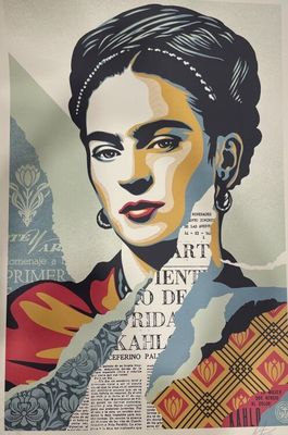 an image of a poster of a woman in a red dress