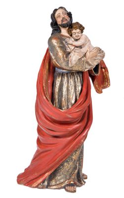 the statue of jesus holding a child in his arms