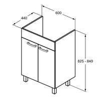 Meuble sous-vasque IDEAL STANDARD TEMPO, référence E0567TI, … (photo 3)
