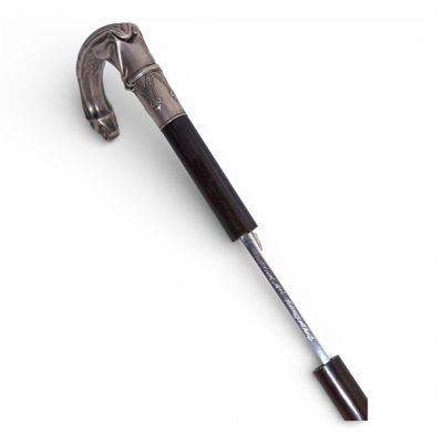 CANNE EPEE, le manche en argent zoomorphe - Photo 1
