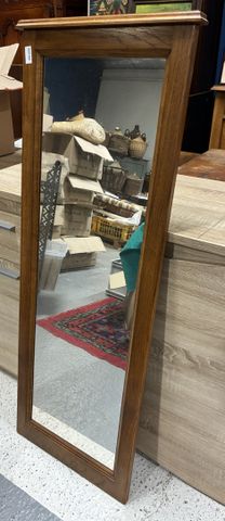 Miroir encadrement bois. 129 x 49 cm