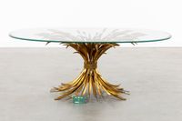 Coco Chanel, table basse « Wheat Sheaf », métal doré et verr… (photo 2)