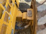 a close up of a wheel on a construction vehicle