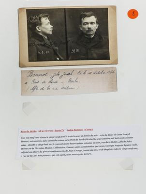 an old black and white photo of two men in uniform