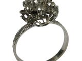 une image représentant une bague en argent ornée de fleurs