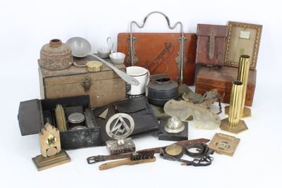 a lot of different items that are sitting on a table