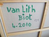 a sign that says van lith bid 4 - 4 - 2010