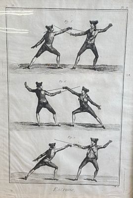 une photo d'un homme dans une posture d'escrime