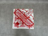 a piece of paper that has a map of a city on it