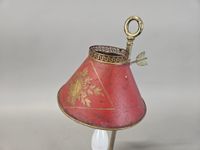 Lampe " Bouillotte" à crémaillère en laiton et abat-jour en … (photo 3)