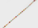 a multicolored bracelet on a white background
