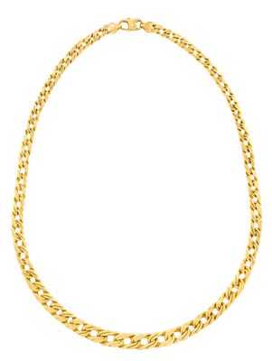 un collier en or sur fond blanc