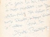 an old handwritten letter from a woman who is holding a cell phone