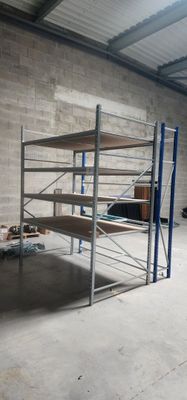 1 étagère cornière galva 4 niveaux, 220x120x250 cm