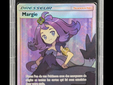 a close up of a card with a girl on it