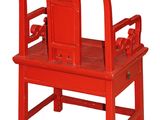 a red chair that is sitting on a white background
