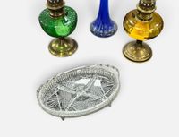 Lot d'objets décoratifs divers comprenant: Un soliflore en v… (photo 3)
