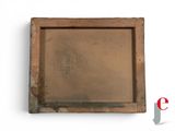 an old picture of a picture frame on a white wall
