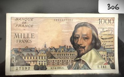 un ancien billet de banque sur lequel figure le portrait d'un homme