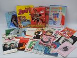 beaucoup de livres sur la table