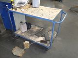 an image of a work cart in a garage
