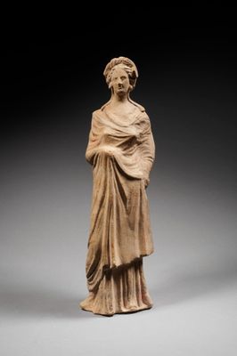 an image of a statue of a woman with a shaw around her neck